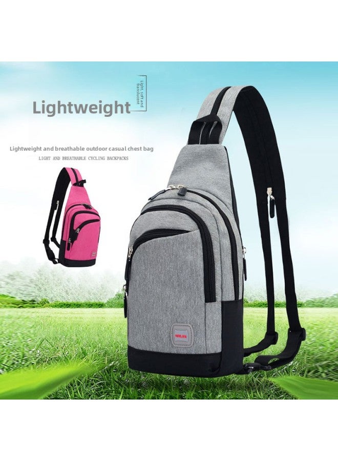 Fashion Chest Bag Fashion Casual Shoulder Bag Multifunctional Sports Crossbody Bag Outdoor Small Shoulder Bag-Color:Orange - Image 2